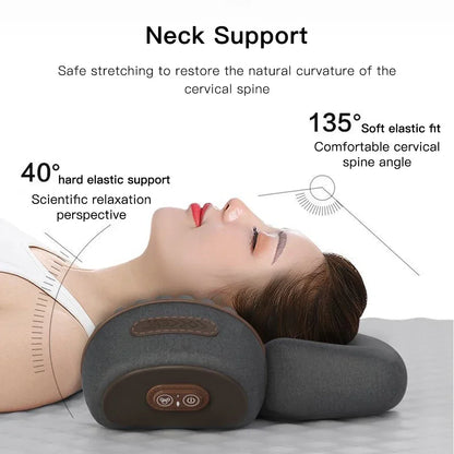 Electric Neck Massager Pillow Cervical Stretcher Heating Vibration Massage Back Traction Orthopedic Sleeping Pillows Support Beauty World Shop
