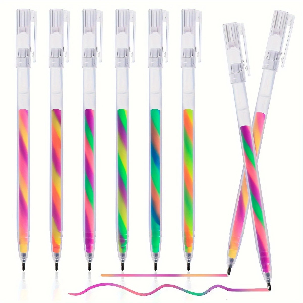 6pcs Glitter Gel Highlighter Pens Set - 1.2mm Vibrant Colors, Smooth Writing, Perfect for Journals, DIY Crafts, Greeting Cards, Beauty World Shop
