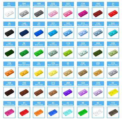 MOC 10PCS 3062 Round 1x1 Building Blocks High-Tech 30068 House Castle Bricks Educational Particle Toys Children Birthday Gifts Beauty World Shop