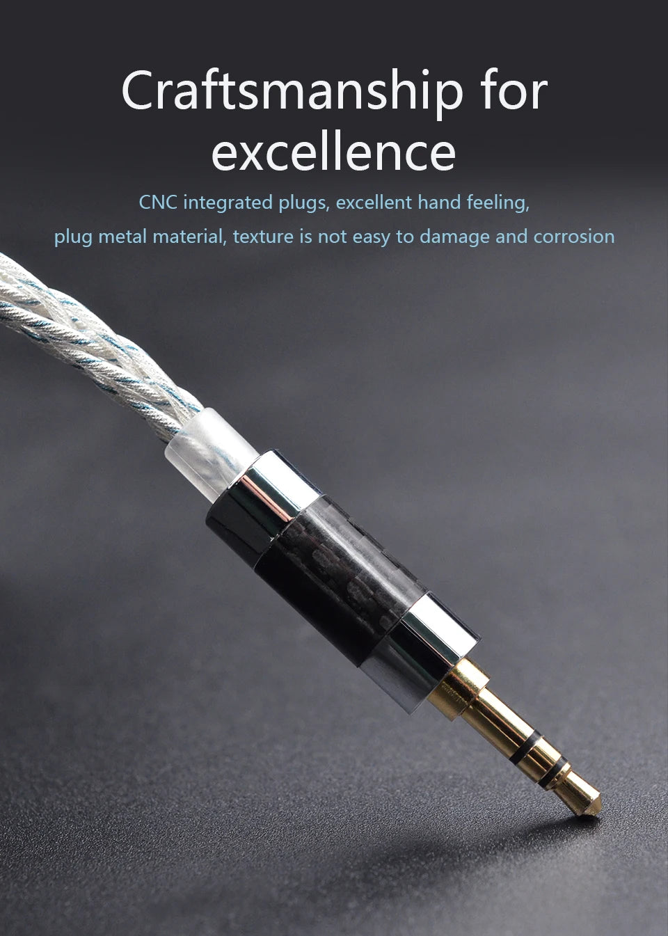 KZ Earphones Cable 8 Core Silver Blue Hybrid 784 Cores Silver Plated Upgrade Cable 2Pin 3.5mm Plug Heaset Wire KZ ZSXPRO ZS10PRO