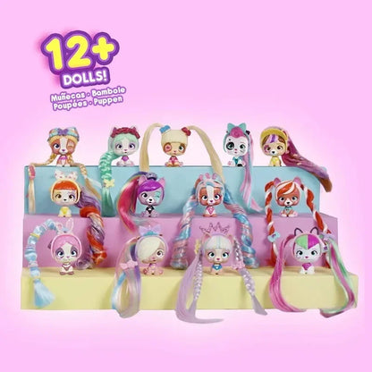 I Love Vip Pets Hairdressing Doll Pet Dog Poodle Surprise Mystery Blind Box Mousse Bottle Braided Hair Female Girls Kid Toy Gift Beauty World Shop