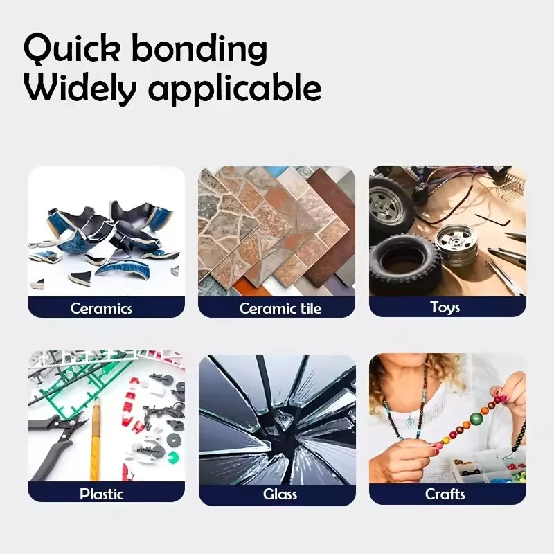 Brand-new Upgraded 401 Super Cyanoacrylate Glue Instant Drying In 5 Seconds Waterproof Stable and Versatile Bonding Tool Beauty World Shop