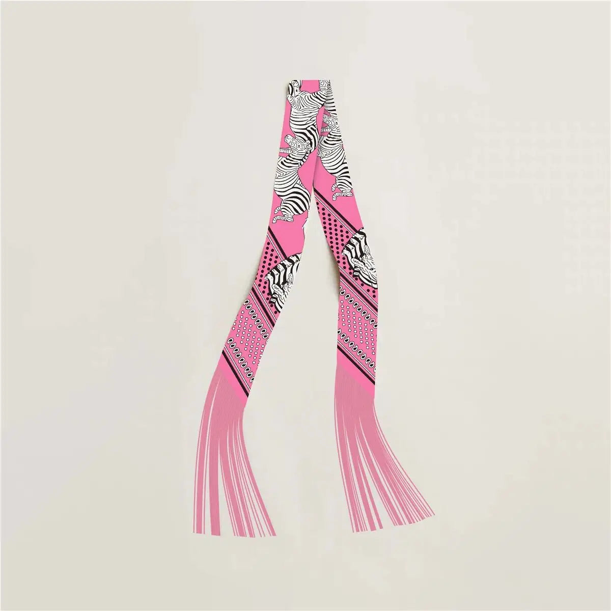 130x5cm Tassel Cashew Print Scarf Women's All-season Twill Silk Decorative Ribbon Multi-purpose Bag Hair Tie Belt Scarf Beauty World Shop