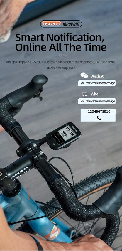 IGPSPORT BSC200 GPS Cycle bike Computer Wireless Speedometer Bicycle Digital ANT+ Route Navigation Stopwatch Cycling Odometer Beauty World Shop