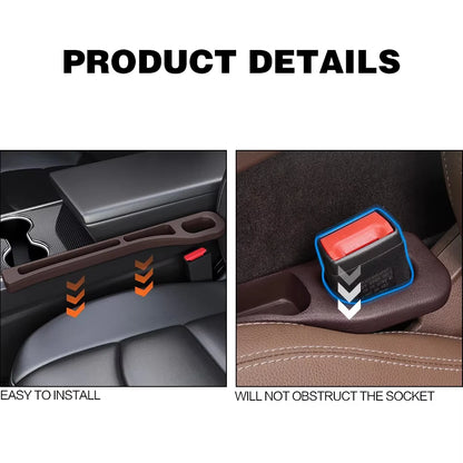 2PCS Car Seat Gap Filler Between Seats Console Organizer Seat Crevice Storage Box Bag Decoration Interior Auto Accessories Beauty World Shop