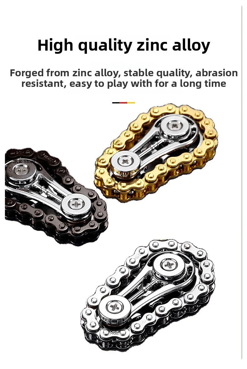 Sprocket Flywheel Flywheel Flying Top Flying Disk Anti-Anxiety Ornaments Metal Bicycle Chain EDC Rotating Flying Disk Adult Toy Beauty World Shop
