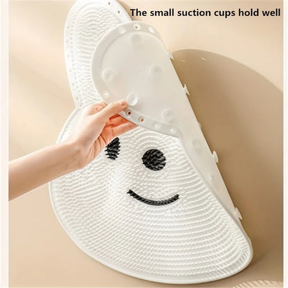 1pc，Rabbit Bathroom Shower Anti Slip Mat, Circular Massage Foot Mat, Back Suction Cup,Foot Scrubber, Back Scrubber Beauty World Shop