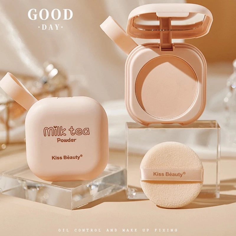 Setting Powder Oil Control Makeup Setting Brightening Skin Tone Setting Powder With Mirror Compact Portable Makeup Powder Beauty World Shop