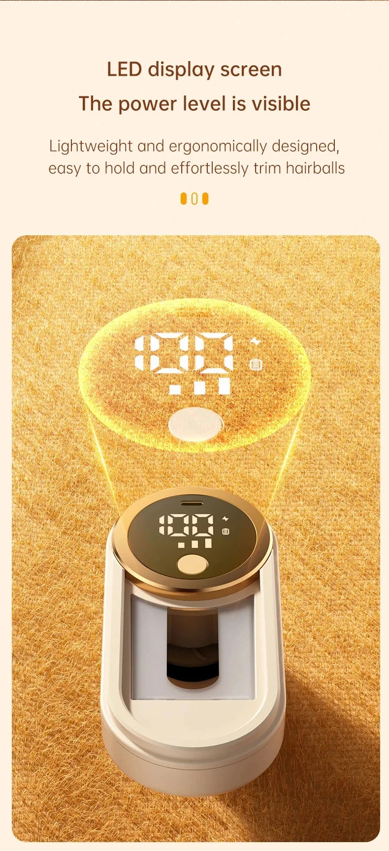 Lint Remover for Clothing Portable Electric Fuzz Pellet Remover LED Display Rechargeable for Clothes Fabric Shaver Fluff Remover Beauty World Shop