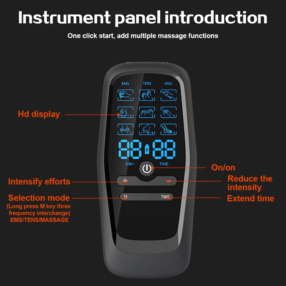 Physiotherapy Tens Muscle Stimulator Electric Ems Acupuncture Body Massage Digital Therapy Slimming Machine Electro Stimulator Beauty World Shop