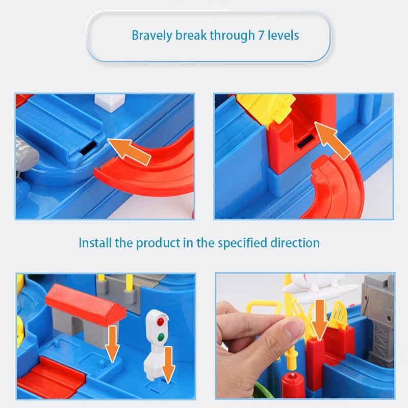 Racing Rail Car Model Educational Toys Children Track Adventure Game Brain Mechanical Interactive Train Animals Space Rocket Toy Beauty Fashion