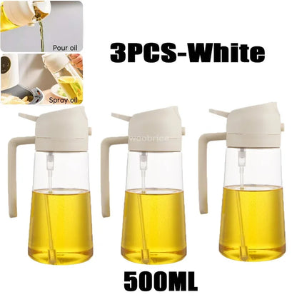 2in1 Kitchen Spray Oil Dispenser Oil Sprayer Polisher Or Only Brush Spray for Air Fryer Salad Grilling Roasting Cooking Kitchen Beauty World Shop