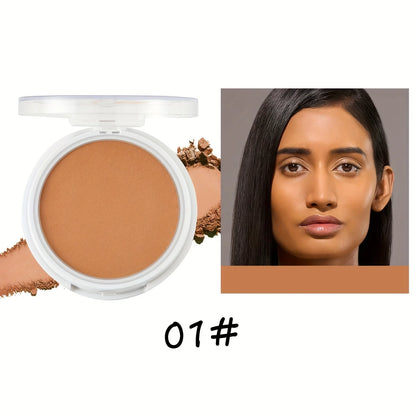 Wheat Bronzing Powder for Dark Skin, Matte Finish, Sweatproof & Oil Dark Foundation Concealer, Powder Puff And Mirror Beauty World Shop