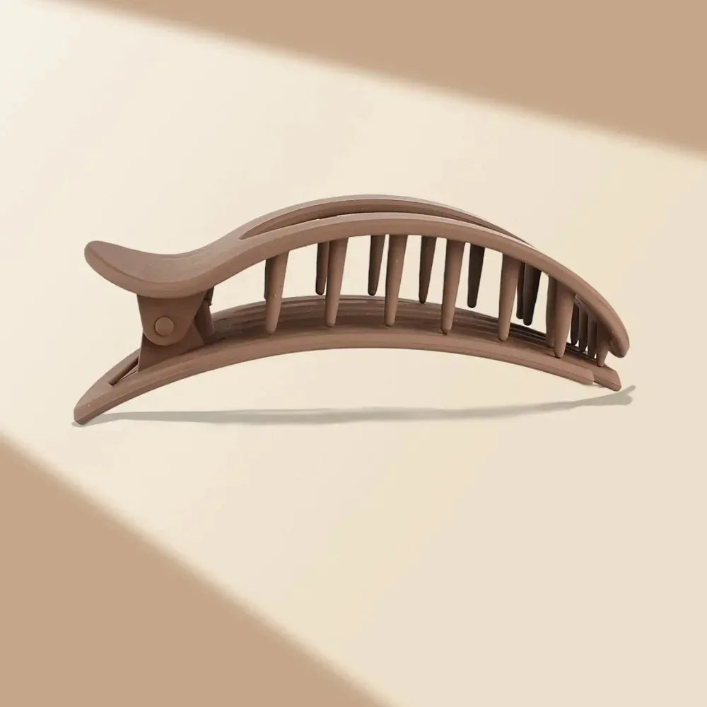 Fashion Oval Hair Claw Clip for Women New Design Leopard Matte Curved Flat Styling Barrettes Acrylic Lying Down Hair Accessories Beauty Trend Shop