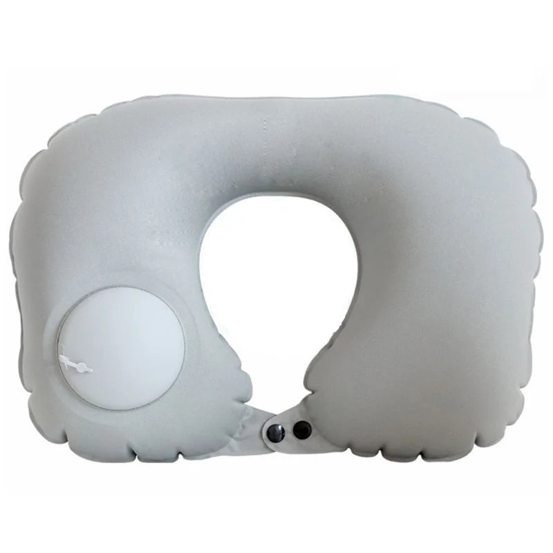 Inflatable Travel Neck Pillow U-shaped Cervical Orthopedic Protection Pillow Outdoor Portable Foldable Pillow Travel Essentials Beauty World Shop
