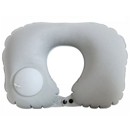 Inflatable Travel Neck Pillow U-shaped Cervical Orthopedic Protection Pillow Outdoor Portable Foldable Pillow Travel Essentials Beauty World Shop