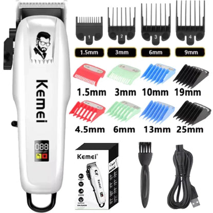 Kemei Electric Hair Clipper KM-PG809A Hair Cut Wireless Trimmer Men Professional Clipper Machine Rechargeable Hair Cut Barber Beauty Trend Shop