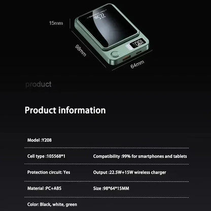 Lenovo 2026 200000mAh Magnetic Wireless Power Bank Portable Fast Charger For Magsafe Auxiliary Battery For iphone Huawei Samsung Beauty World Shop