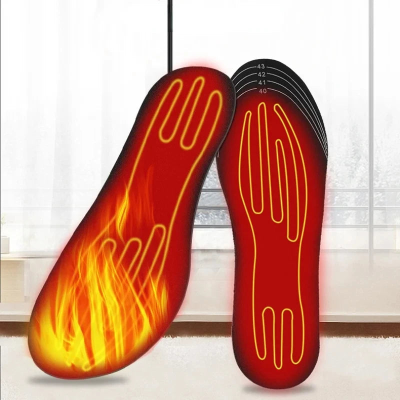 Winter Electric Heated Insoles USB Heating Feet Warmer Thermal Shoes Sock Pad Heated Insoles Washable Full Foot Fever Unisex Beauty World Shop