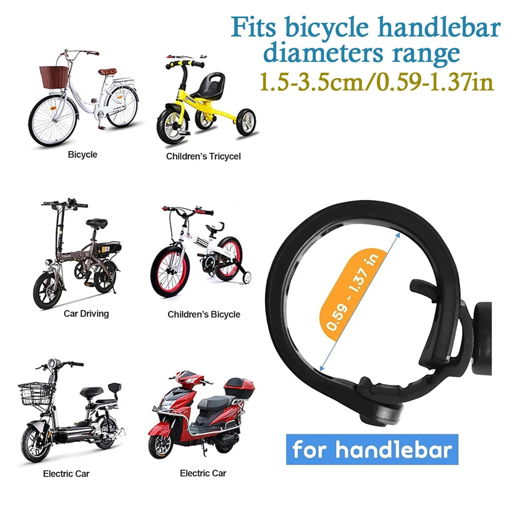 2PCS Bicycle Rearview Mirror 360 Degree Adjustable Rotatable Universal Cycling Handlebar Rear View Mirrors for MTB Road Bike Beauty World Shop