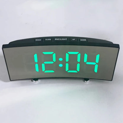 Electronic Alarm Clock Noiseless Design Digital LED Large Display Mirror Electronic Clock Digital Alarm Clock LED Mirror Clocks Beauty World Shop