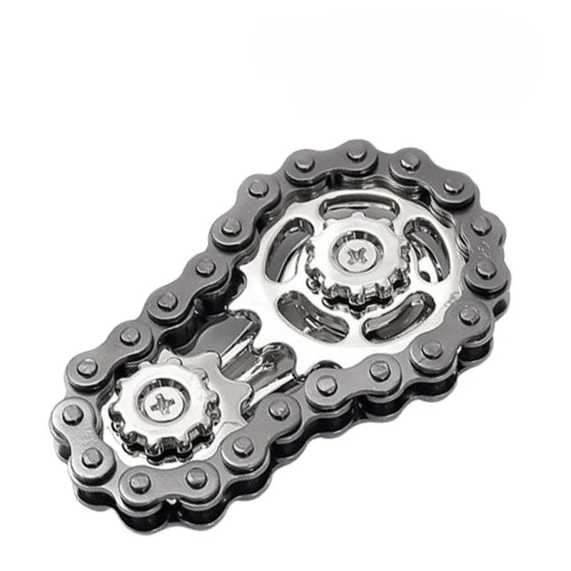 Sprocket Flywheel Flywheel Flying Top Flying Disk Anti-Anxiety Ornaments Metal Bicycle Chain EDC Rotating Flying Disk Adult Toy Beauty World Shop