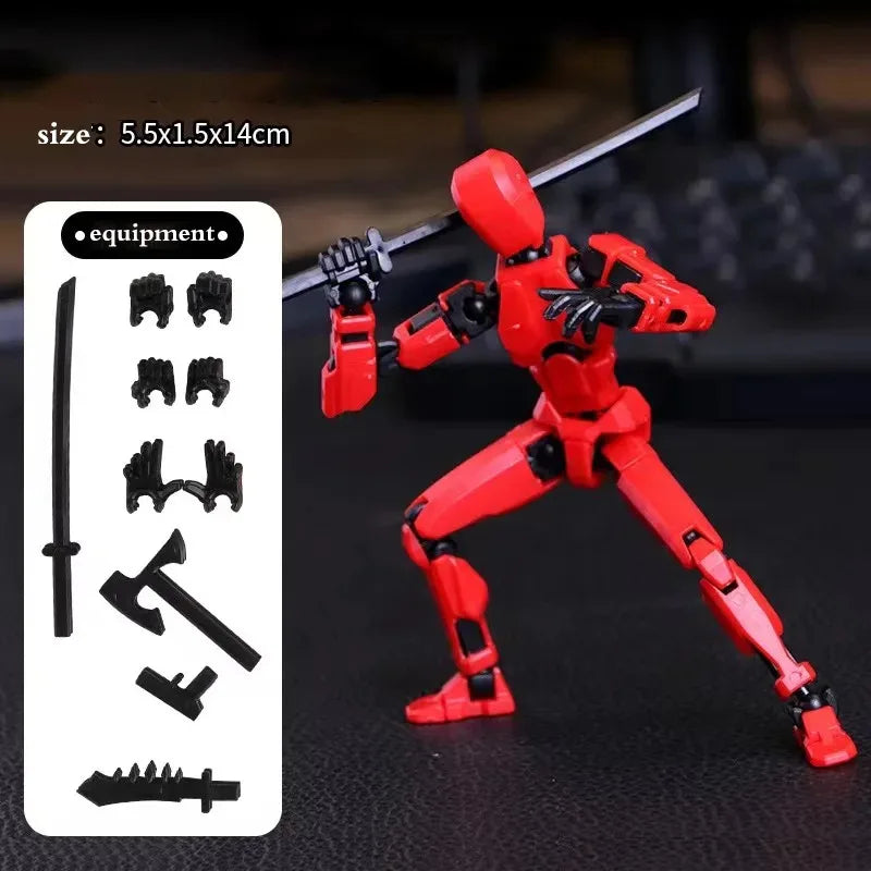 Multi-Jointed Movable Shapeshift Robot 3D Printed Mannequin Lucky 5 Character Action Figures Toys Parent-children Game For Gifts Beauty World Shop