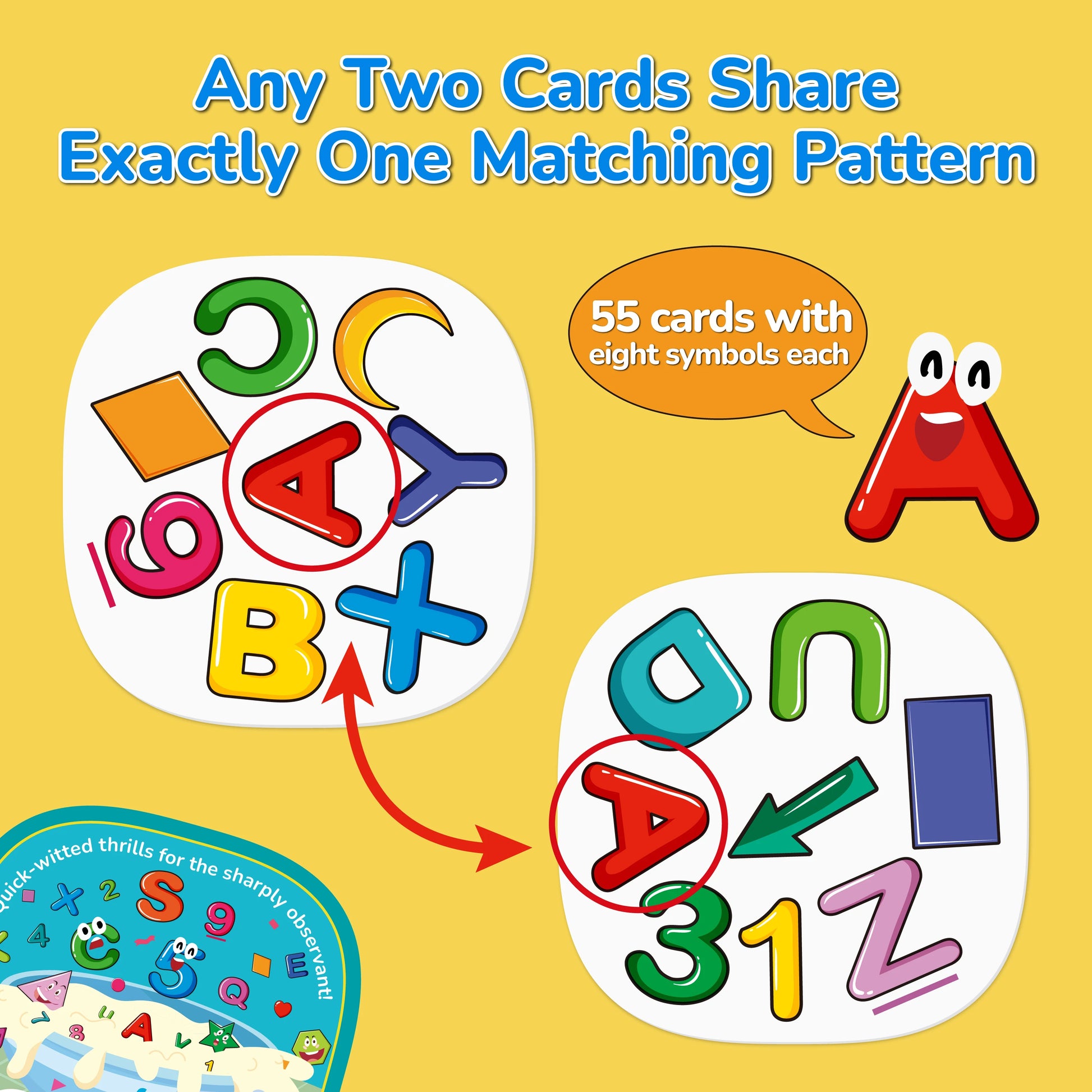Flipair Number & Shape Matching Card Game, Fun Visual Perception Game for Family, School, Parties & Travel Beauty World Shop