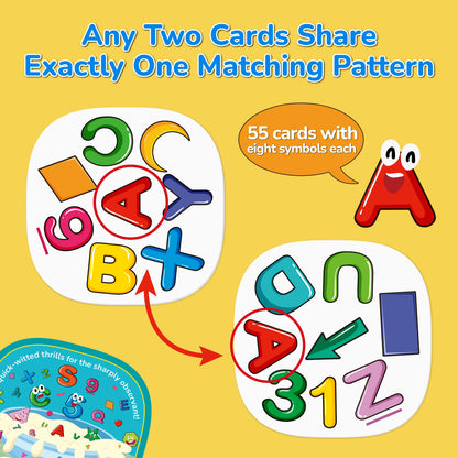 Flipair Number & Shape Matching Card Game, Fun Visual Perception Game for Family, School, Parties & Travel Beauty World Shop