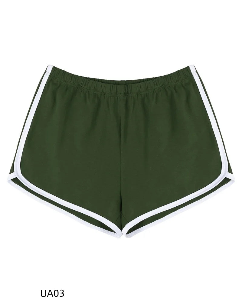 Summer Women's Casual Solid Cotton shorts Yoga Gym Workout Fitness Pants Loose Student Comprehensive Training Short Beauty World Shop
