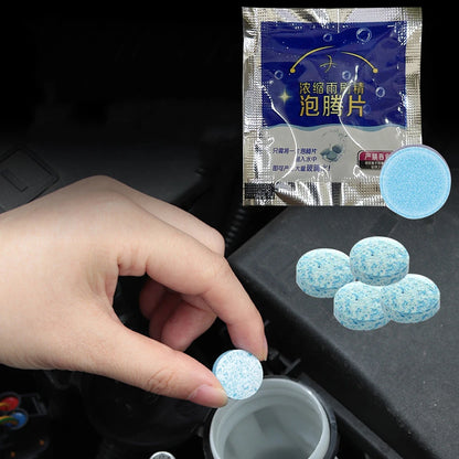 200-10pcs Solid Cleaner Car Windscreen Cleaner Effervescent Tablet Auto Wiper Glass Solid Cleaning Concentrated TabletsDetergent Beauty World Shop