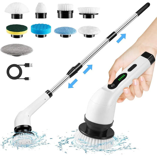 Cordless Spin Scrubber Electric Multipurpose Cleaning Brush for Kitchen Bathroom Toilet - Household Hair Brushes And Mops Beauty World Shop