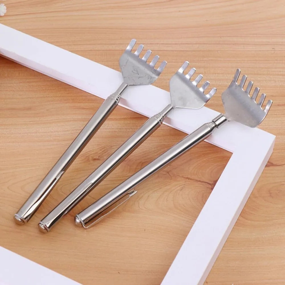 silvery Telescopic Back Scratcher,  Portable Extendable Stainless Steel  Scratchers for Men Women ，Mothers Gifts，Gifts For Men，G Beauty World Shop