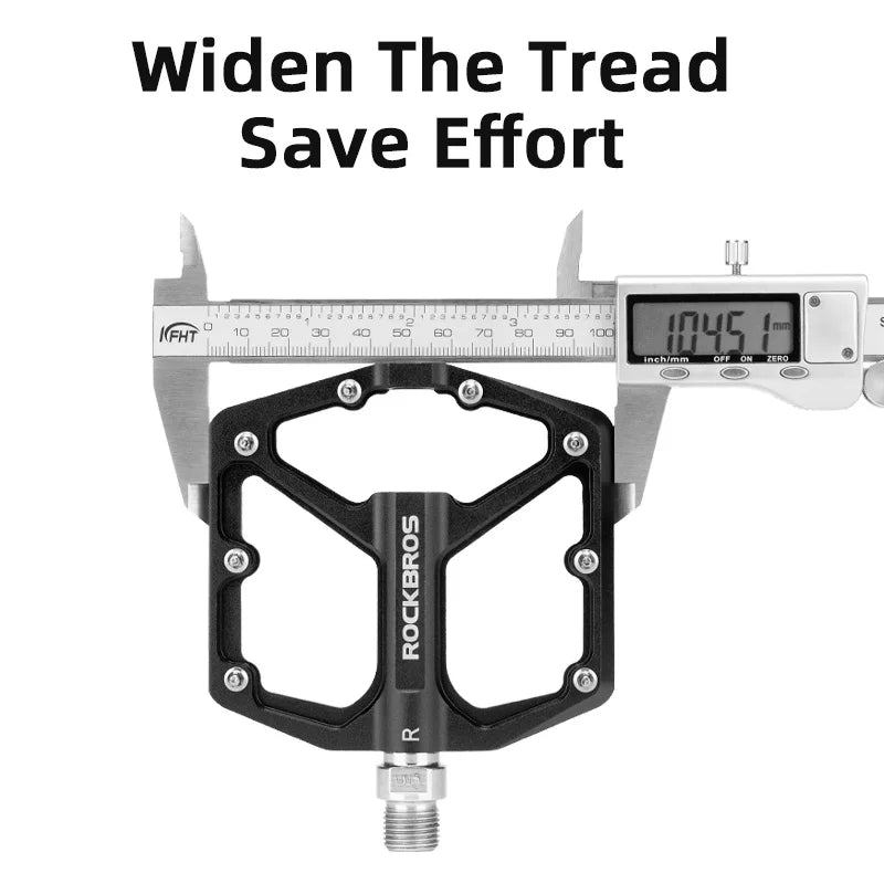 ROCKBROS MTB Cycling Ultralight Pedal Bike Bicycle Sealed DU Bearing Pedals Aluminum Alloy CRMO Non-slip Cleat Bike Part Pedals Beauty World Shop