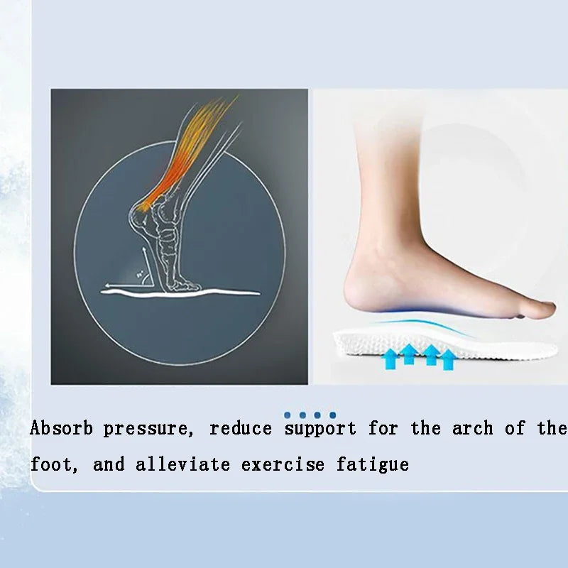 Soft-soled Sports Insoles for Men Shock-absorbing and Breathable in Summer Not Tiring To Stand for A Long Time Beauty World Shop
