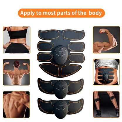 New EMS Muscel Stimulator Abdominal Arm Leg Neck Trainer Muscle Toner Body Training Slimming Massager Fitness Use With Battery Beauty World Shop