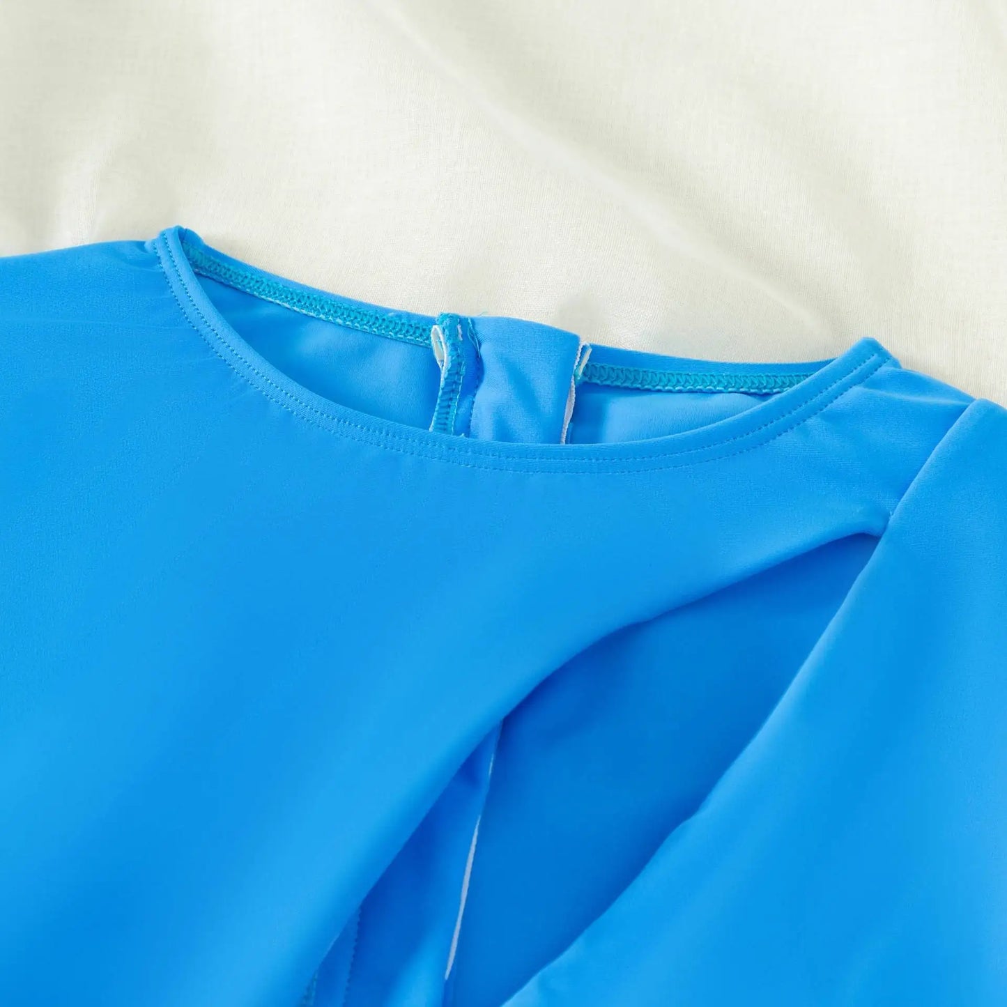 New Patchwork One-Piece Swimsuit Long Sleeve Swimwear Sports Backless Women's Swimming Bathing Suit Beach Wear Bather Surfing Beauty World Shop