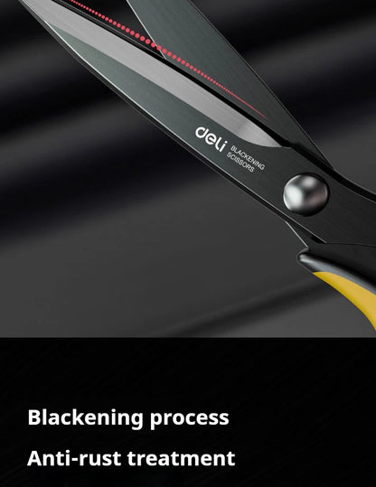 Deli-Stainless Steel Anti-Stick Scissors, Alloy Stationery, School Supplies, Office, Student, DIY, Hand Craft, 184mm Beauty World Shop