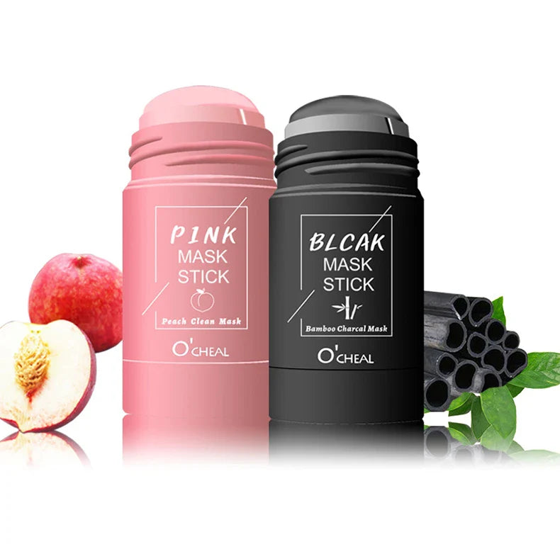 Solid facial mask Stick Green Tea Honey Peach Cleaning Pore Moisturizing Long Charcoal Eggplant Mud Film Beauty Trend Shop