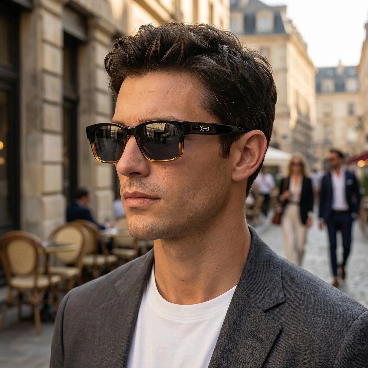 Light Luxury Square Sunglasses Minimalist Design Elegant Unisex Uv400 Protection Sun Glasses 9017 Beauty World Shop