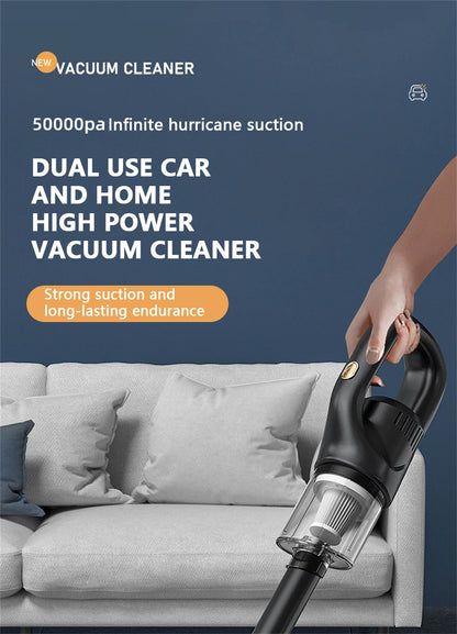 Wireless Handheld Vacuum Cleaner Cordless Handheld Chargeable Auto Vacuum for Home & Car & Pet Mini Vacuum Cleaner 50000Pa Beauty World Shop