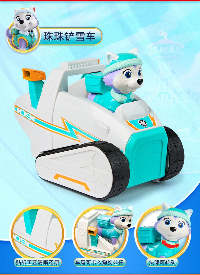 New Original PAW PATROL Vehicle Car Ryder Tracker Everest Chase Rex Skye Rocky Marshall Zuma Action Figure Toy Kid Birthday Gift Beauty World Shop