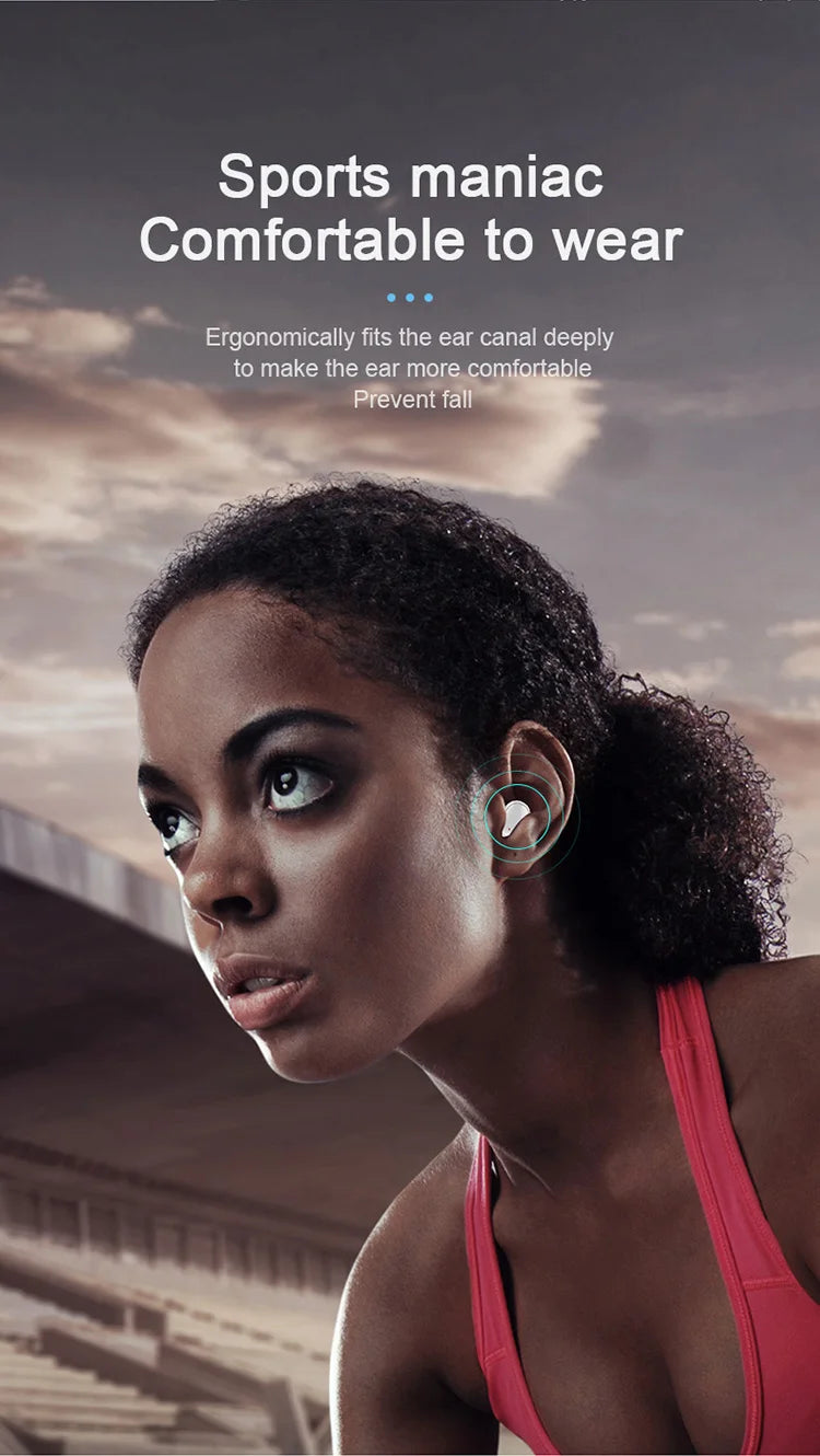 Original A6S TWS Headset Wireless Earphones Bluetooth Headphones Sport Stereo Fone Bluetooth Earbuds for Xiaomi Huawei iPhone Beauty Fashion