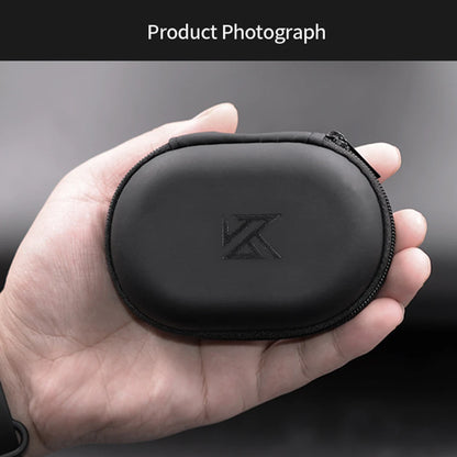 1-20PCS KZ Earphones Oval Storage Bag Wired Headphones PU Zipper Storage Box Portable Hold Case Container for KZ BA10 AS10 ES4