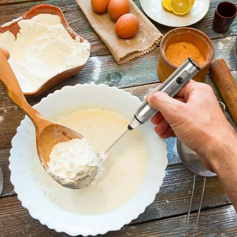 Portable Electric Milk Frothers Handheld Blender USB Mini Coffee Maker Whisk Mixer Cappuccino Cream Egg Beater Food Blender Beauty World Shop