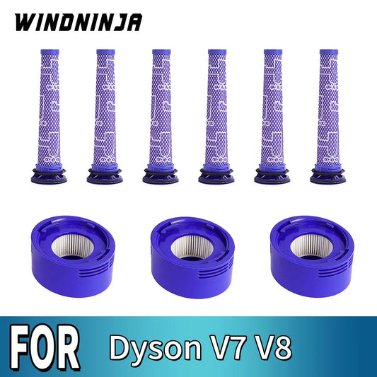 For Dyson V7 V8 HEPA Filter Accessories Cordless Vacuum Cleaner V7 V8 Washable Pre Filter Post Filter Replacement Consumables Beauty World Shop