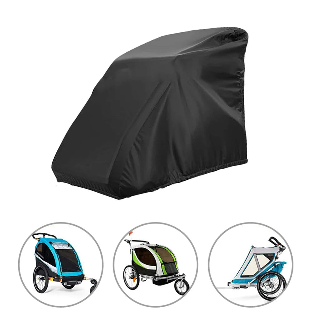 New 84*140*99cm Bicycle Protective Cover Storage Cover For Chariot Child Single Double Bike Trailer PU Coating Waterproof Covers Beauty World Shop