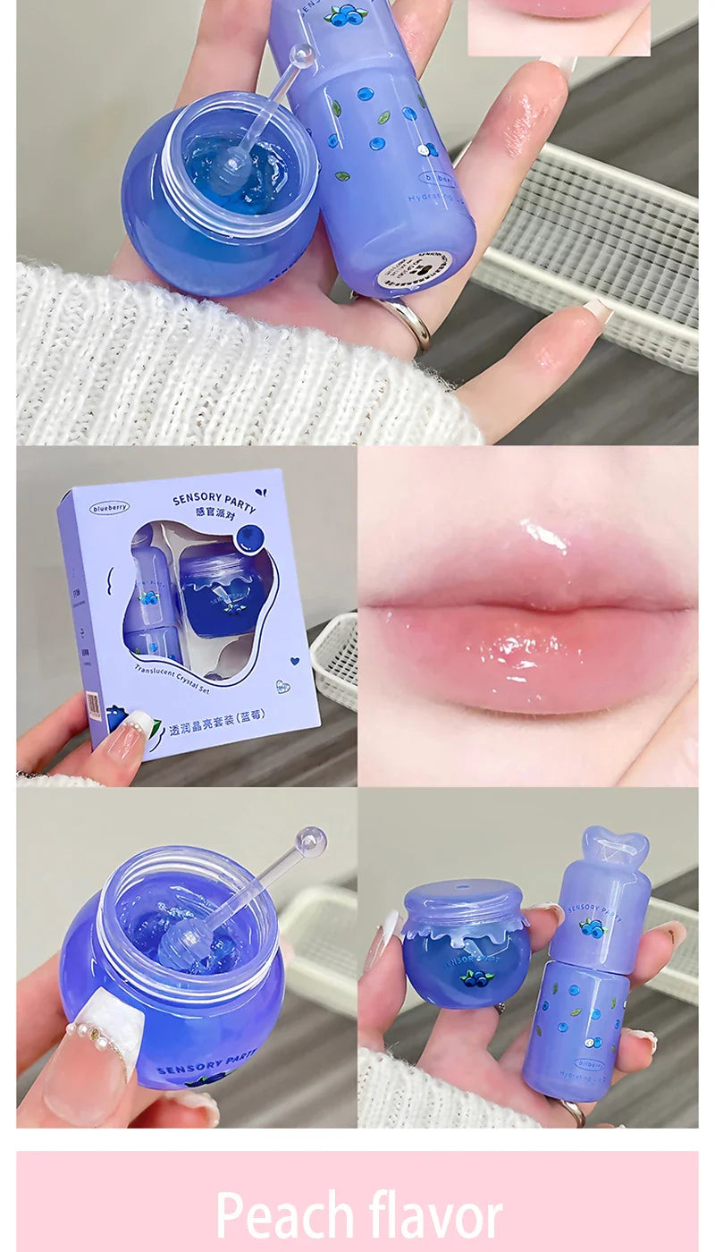 SENSORY PARTY Hydrating & Brightening Lip Mask - Deep Moisture, Lip Wrinkle Reduction, 24-Hour Hydration Lip Oil Beauty Trend Shop