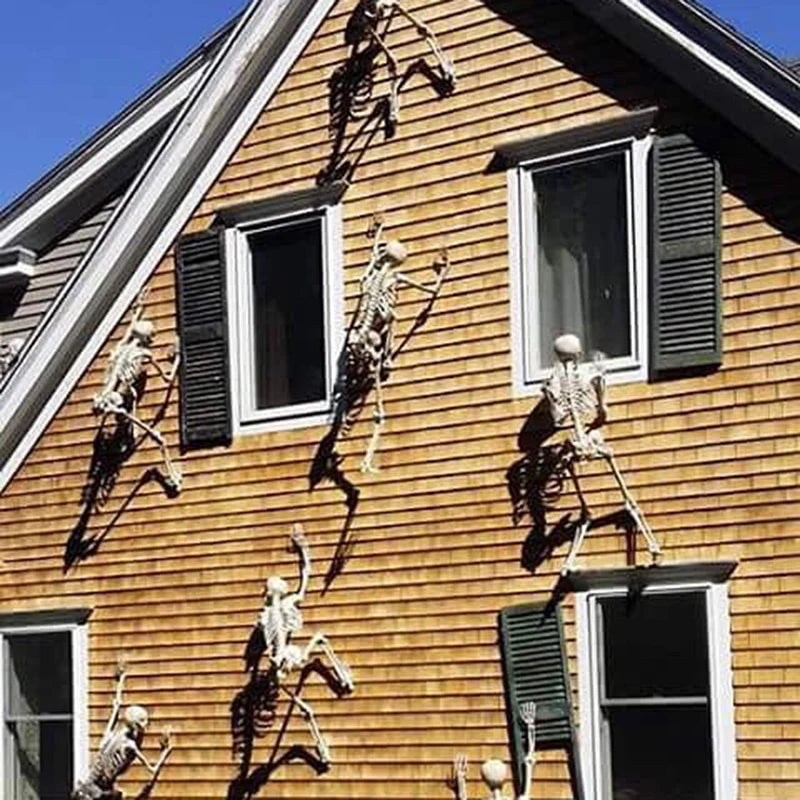 1pc Happy Halloween Modeling Humanoid Skeleton Decorative Props Haunted House Home Bedroom Balcony Decoration Party DIY Supplies Beauty World Shop