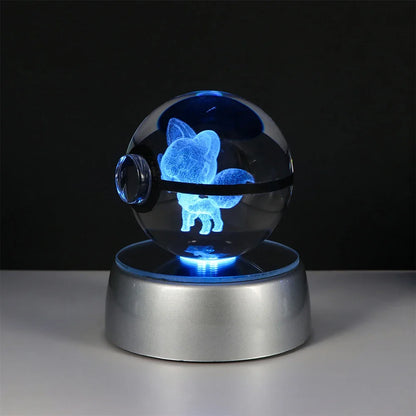 Pokemon Crystal Ball Pikachu Gengar Eevee Mewtwo Lacario Anime Game Pokeball Led Night Light Base Kids Birthday Gift Home Decor Beauty World Shop